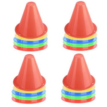 Imagem de OUKENS Cones de marcador de treinamento, 10 peças mini cones esportivos de 7,6 cm para treinamento de futebol, equipamento esportivo, barreiras de patinação, acessório de suporte de marcador de
