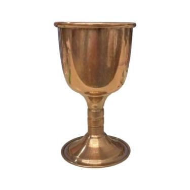 Imagem de Cálice Para Ritual em Alumínio Pintado Cobreado 14cm 200 ml - Lua Míst