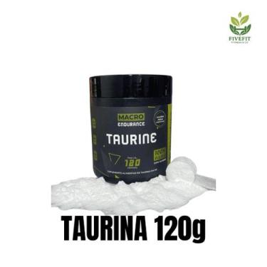 Imagem de Taurina Pura em Pó 120g Macrophytus  Energia Foco Performance  Pré-Tre