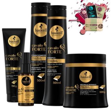 Imagem de Kit Haskell Cavalo Forte Sh Cond Mascara 500g Leave Selante
