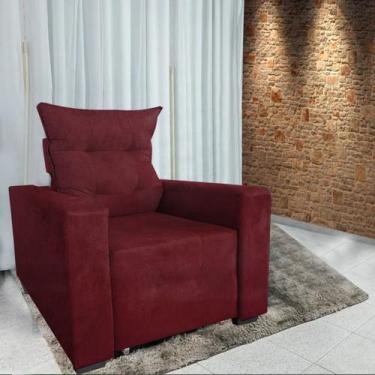 Imagem de Poltrona Amamentação E Decoração Helena - B Home Decor, Bordo, Madeira