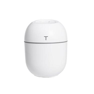 Imagem de Mini Umidificador De Ar E Difusor De Óleo Essencial Madeira Elétrico Ultrassônico Portátil Para Quarto(MINI BRANCO)