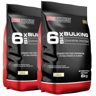 Imagem de Kit 2x Hipercalórico 6 Six Bulking Baunilha 6kg – Bodybuilders