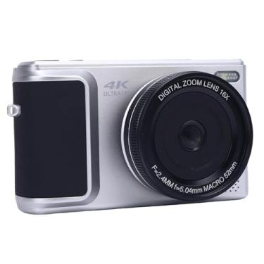 Imagem de Câmera Digital 4K para Fotografia, Câmera de Vídeo de Foco Automático Com Zoom Digital 16x Com Tela Flip, 64MP HD, Tela Solar de 2,8 Polegadas, Bateria de 1500mAh, para Viagens,