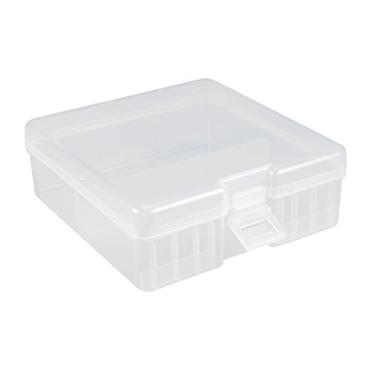 Imagem de uxcell Caixa de armazenamento de bateria grande de plástico rígido organizador recipiente protetor para pilhas AAA/AA/C/D/9V