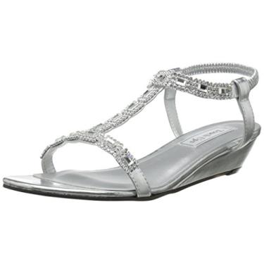 Imagem de Touch Ups Jazz Sandália anabela estilo Jazz, Prata, 7.5 Wide