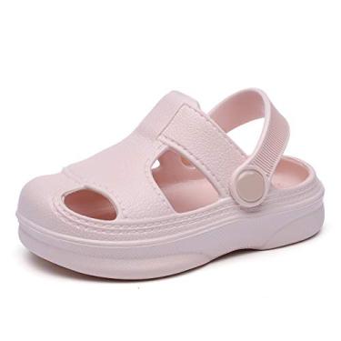 Imagem de MEMON Pantufas de bebê para meninos e meninas, sandálias leves, à prova de choque, para meninas, verão, piscina, praia, rosa, 8.5 Toddler