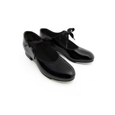 Imagem de Sapatilha infantil Capezio Jr. Tyette, Black Patenlite, 11 Wide Little Kid