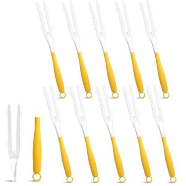 Imagem de Alça extensora ajustável compatível com refis Swiffer Duster, alça de substituição para poeira, alça extensível apenas para limpeza de áreas difíceis de alcançar. (10, amarelo)