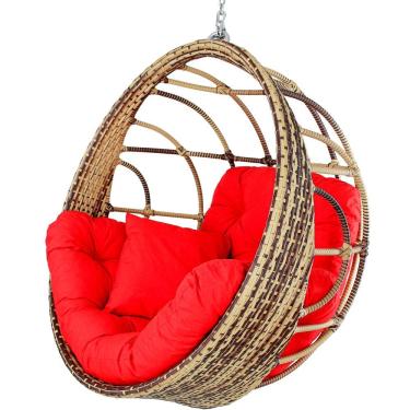 Imagem de Balanço Ninho Suspenso Hungria Cappuccino E Lisato Vermelho