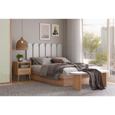 Imagem de Mesa De Cabeceira Tela 1 Gaveta Dalla Costa Freijó Madeirado