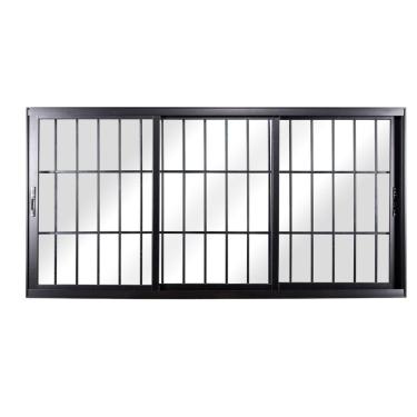 Imagem de Janela De Alumínio De Correr 120x150x12cm 3 Folhas Móveis Vidro Liso Topsul Esquadrisul