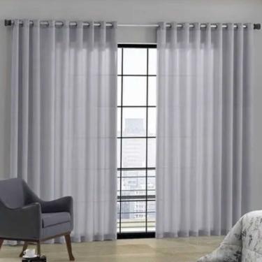 Imagem de Cortina Duplex Mônaco Com Forro Corta Luz 2,50m De Altura Para Varão De 2,50m A 3,00m Aluminio