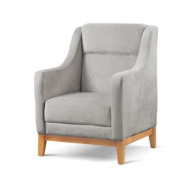 Imagem de Poltrona Encosto Alto Para Sala áquila linho Cinza 101