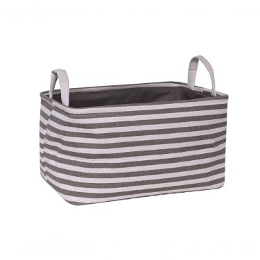 Imagem de Cesta Organiz Com Alças Listrado Pequeno Mimo Style Bh21013