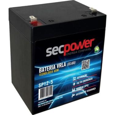 Imagem de Bateria Selada 12v 5ah Sp12-5 Secpower [f002]