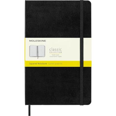 Imagem de Caderno Clássico, Preto, Capa Dura, Quadriculado, Tamanho Grande