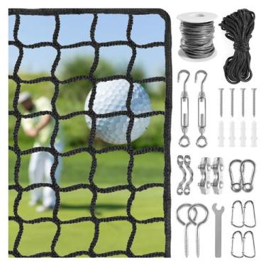 Imagem de Rede de prática de golfe NQB 15x20 pés com kit de suspensão de aço e c