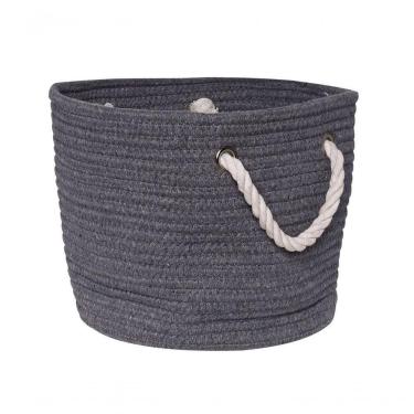 Imagem de Cesto Square Gist Cotton Grey Com Alça 25 Cm Mimo Style