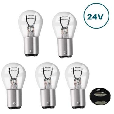 Imagem de Kit 5 Lampadas 21/5w 2 Polos 24v BAY15d - TESLLA