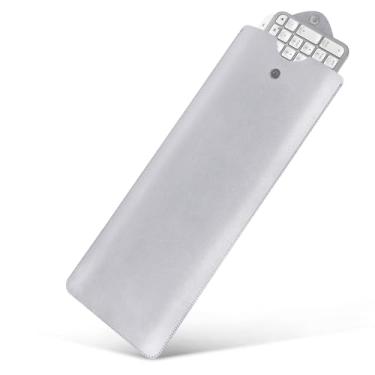 Imagem de GEEKRIA Capa Fina Para Teclado Geekria, Bolsa Portátil De Viagem Em Couro Vegano, Compatível Com Numérico Apple Magic, Logitech Mx Keys S/Mx / Mk955 (Cinza Claro)