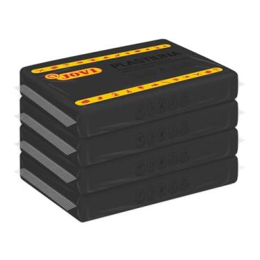 Imagem de Jovi Modeling Clay, 3 Pounds Total, 4 Non-Drying Bars, 0.77 lb Each, Arts and Crafts (Black)