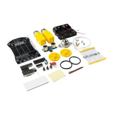 Imagem de Milageto Kits de robôs inteligentes Kit de projeto de carro robô inteligente R3 Stem educacional para materiais didáticos, Roda Olho de Boi