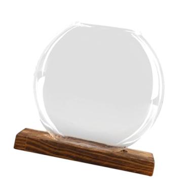 Imagem de IEUDNS Vaso de flores hidropônico, acessório floral, peça central de mesa, arranjo de flores moderno, recipiente de exibição para estante de quarto, Transparente