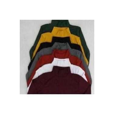Imagem de Blusa feminina gola alta manga longa malha canelada - Filó Modas, g, B