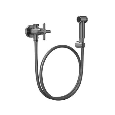 Imagem de Ducha Higiênica Docol Liss 921170 Com Registro E Derivação Grafite Escovado