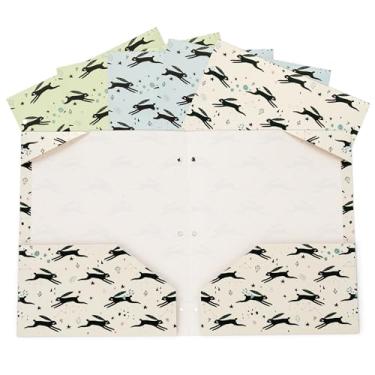 Imagem de Y YOMA Pacote com 6 pastas com 2 bolsos, tamanho carta, pastas decorativas com bolsos, 3 furos, papel fofo para projetos, dois bolsos, pasta de arquivo com 3 anéis para escola, escritório, casa,