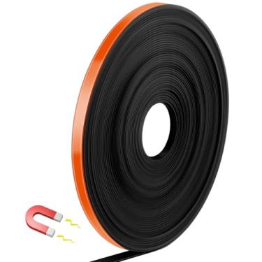 Imagem de AmazingSpark Tiras finas de rolo de fita magnética, 0,39 polegadas x 33 pés divisórias de quadro magnético quadro branco fita decorativa linha de marcação para sala de aula acessórios de arte de