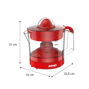 Imagem de Espremedor De Frutas Arno Suco Express CP32 Vermelho 750ml 127v