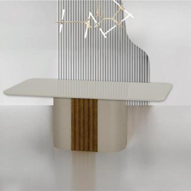 Imagem de Mesa para Sala de Jantar Tampo Copo com Vidro Dacota - Leifer