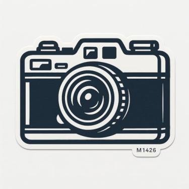 Imagem de Adesivo Recorte Câmera Fotográfica Vintage Estilo Retrô