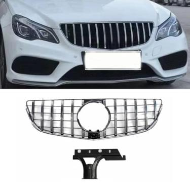 Imagem de Grade de para-choque de carro tiras decorativas kit de corpo grade de corrida grade de para-choque dianteiro para E-Class 2 portas W207 2014-2016 (prata)
