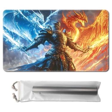 Imagem de MTG Playmat Size 24x14in Free Storage Bags Non-Slip Backing, Ideal for Card Game Enthusiasts TCG Playmat and CCG OCG DTCG PTCG Play mats Mouse Pad 10 (TCG (21),No with Zone)