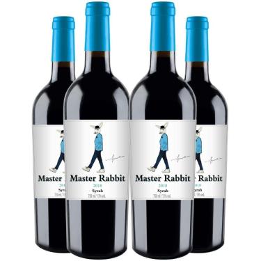Imagem de Vinho Tinto Master Rabbit Syrah 750ml Kit 4 Garrafas