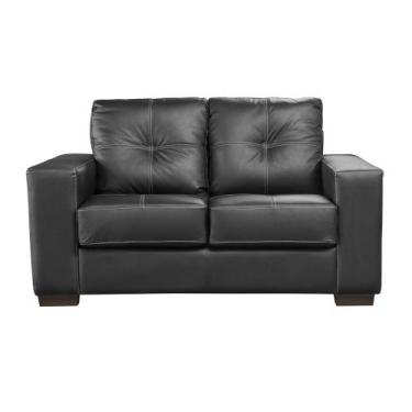 Imagem de Sofá 2 Lugares Olga 151cm Couro Preto - Sallar Home