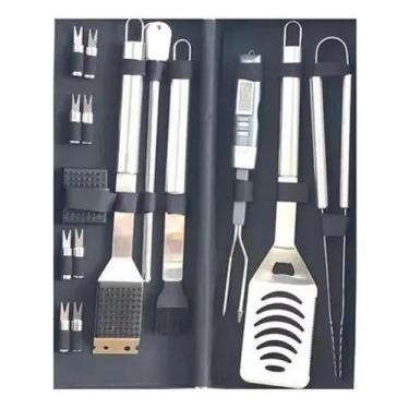 Imagem de Kit churrasco c/ termômetro digital grill fork - Sa, Songle, Nakazaki 