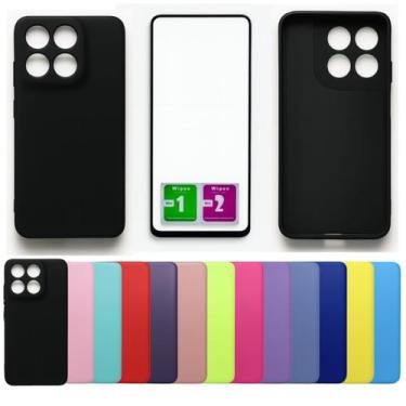 Imagem de Kit Capa Aveludada Para Moto G56 + Pelicula Vidro 3d 9D - Mustangshop,