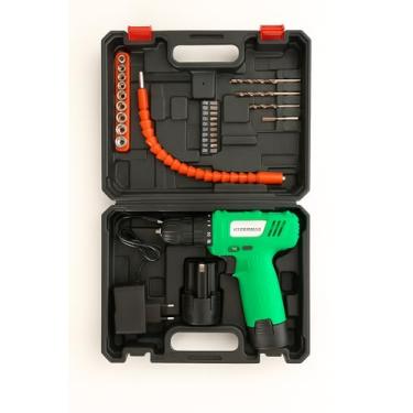 Imagem de Parafusadeira e Furadeira 12V com 2 Baterias Maleta Kit Acessórios