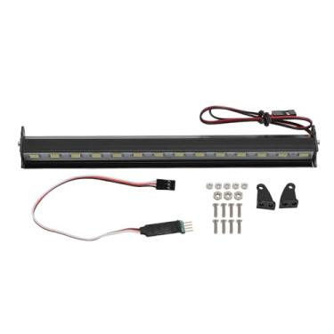 Imagem de Carro RC LED Light Bar Roof Lamp Premium Liga de alumínio Brilhante Luz Branca 14LED Beads com Luz Controlador Cabo para 1/8 RC Carros HSP Redcat Axial SCX10 D90 Hpi