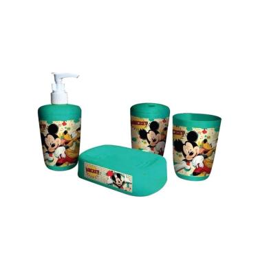 Imagem de Kit para Banheiro 4 Peças Mickey Mouse Disney - Gedex