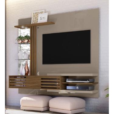 Imagem de  Bancada Suspensa com Painel Frizz Supreme C/ Iluminária de Led - Fe-ndi/Naturale Madetec