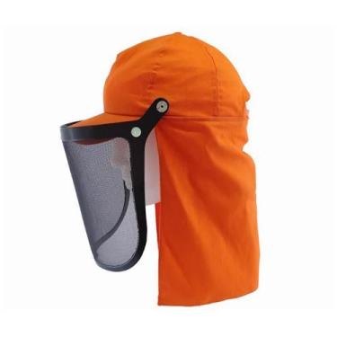 Imagem de Boné Touca Árabe Laranja Com Visor Telado Protetor - RS PROTEÇÃO