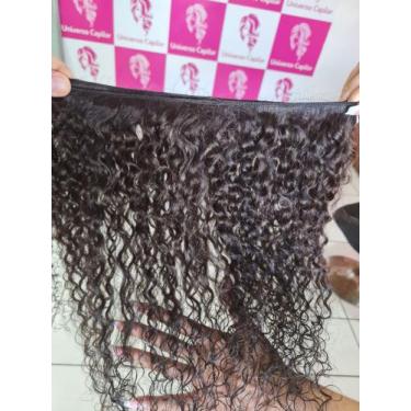 Imagem de Tela Cabelo Humano Cacheado  Castanho 50cm - universo capilar