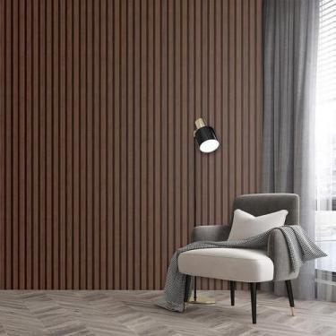 Imagem de Papel De Parede Efeito Ripa Jacaranda Escuro Natural Adesivo - LRP