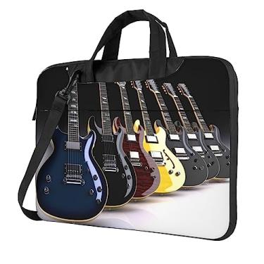 Imagem de Capa para laptop para guitarra elétrica de 15,6 polegadas à prova de choque capa protetora para notebook portátil bolsa para laptop à prova d'água para homens e mulheres