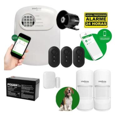 Imagem de Kit Alarme Intelbras ANM 24 NET Central 3 Controles 2 Sensores IVP PET